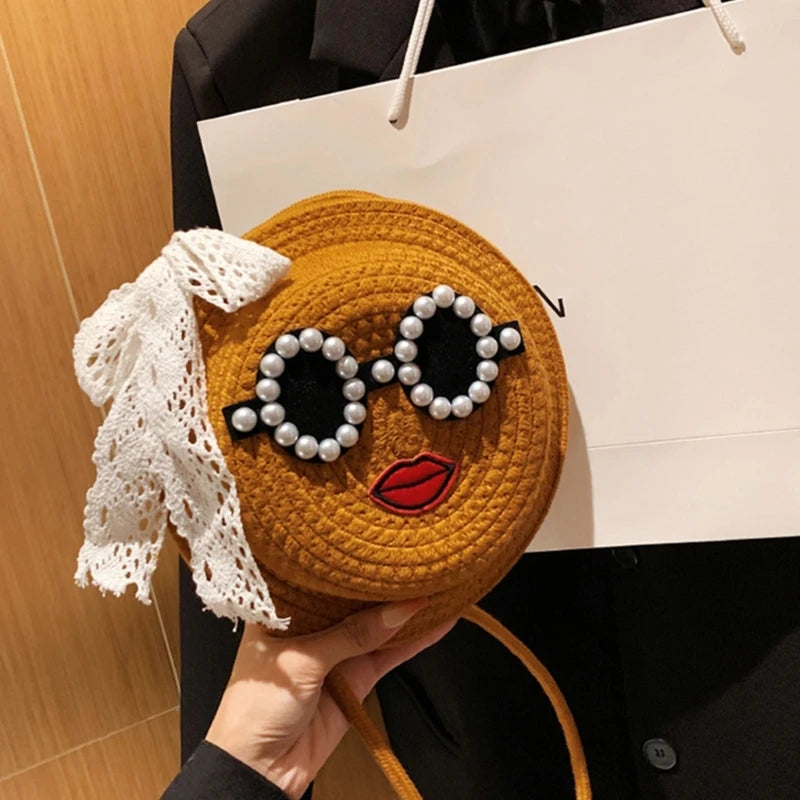 2023 NEW Woven Shoulder Bag for Girl Women Straw Woven Crossbody Bag Versatile Bag Trendy Bag Large Capacity Travel Bag