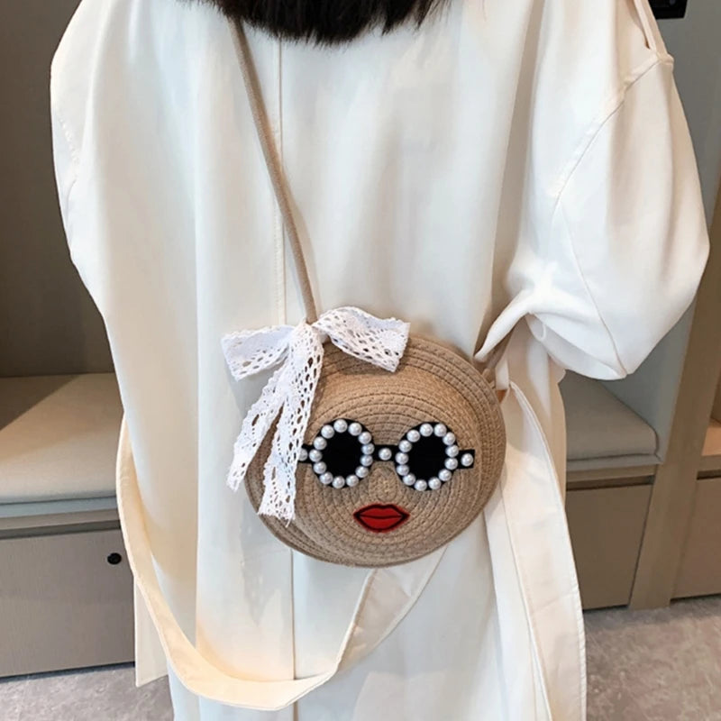 2023 NEW Woven Shoulder Bag for Girl Women Straw Woven Crossbody Bag Versatile Bag Trendy Bag Large Capacity Travel Bag