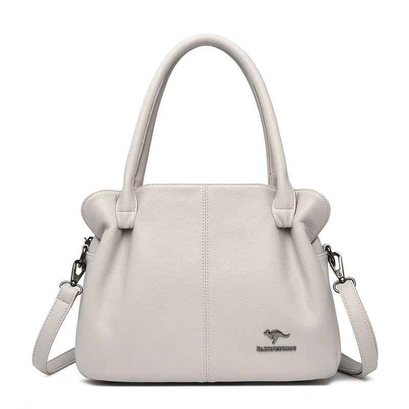 2023 New 3-Layer Large Capacity Tote Bag High Quality Leather Women Handbag Luxury Designer Handbags Brand Women's Shoulder Bags