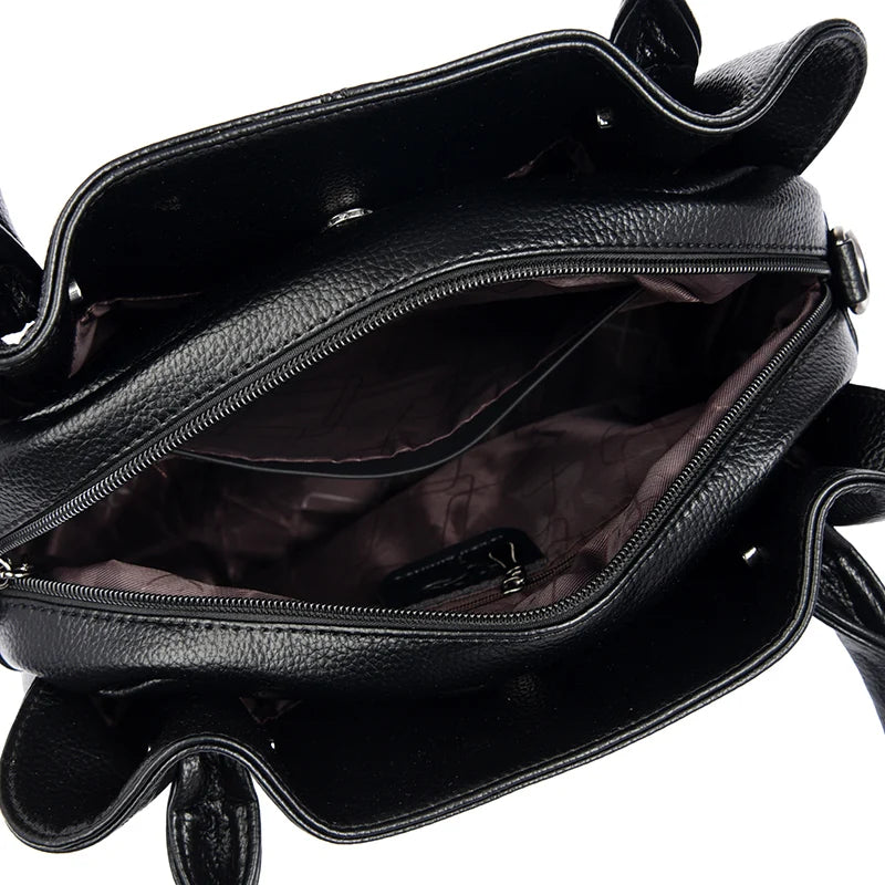 2023 New 3-Layer Large Capacity Tote Bag High Quality Leather Women Handbag Luxury Designer Handbags Brand Women's Shoulder Bags