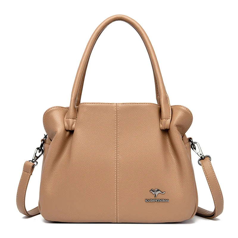 2023 New 3-Layer Large Capacity Tote Bag High Quality Leather Women Handbag Luxury Designer Handbags Brand Women's Shoulder Bags