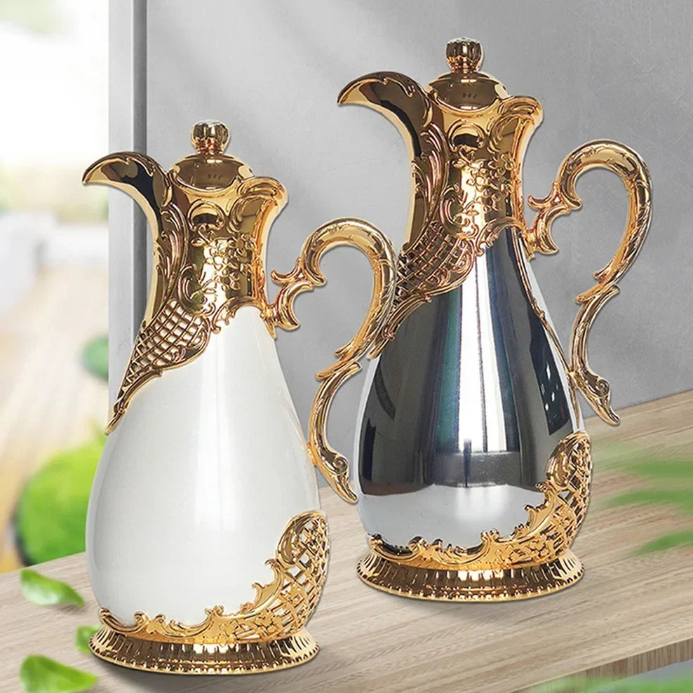 2023 New Arabian Vacuum Flask 800ml Middle Eastern Style Restaurant Home Glass Liner Hot Water Kettle 24 Hours Thermos Bottle