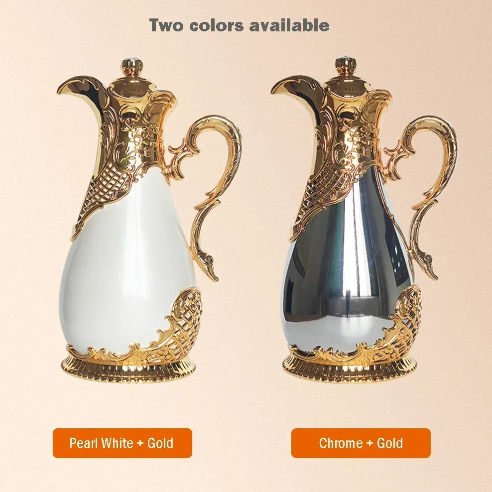 2023 New Arabian Vacuum Flask 800ml Middle Eastern Style Restaurant Home Glass Liner Hot Water Kettle 24 Hours Thermos Bottle