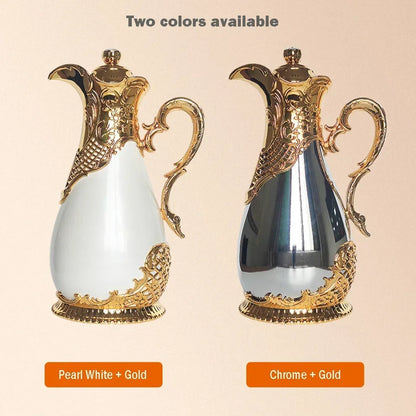 2023 New Arabian Vacuum Flask 800ml Middle Eastern Style Restaurant Home Glass Liner Hot Water Kettle 24 Hours Thermos Bottle