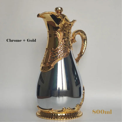 2023 New Arabian Vacuum Flask 800ml Middle Eastern Style Restaurant Home Glass Liner Hot Water Kettle 24 Hours Thermos Bottle