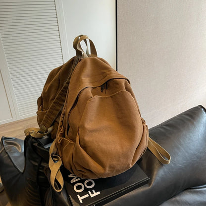 2023 New Canvas Backpack Schoolbag For Teenage Girls Boys Woman Man Laptop Travel Rucksack Mochilas High Quality
