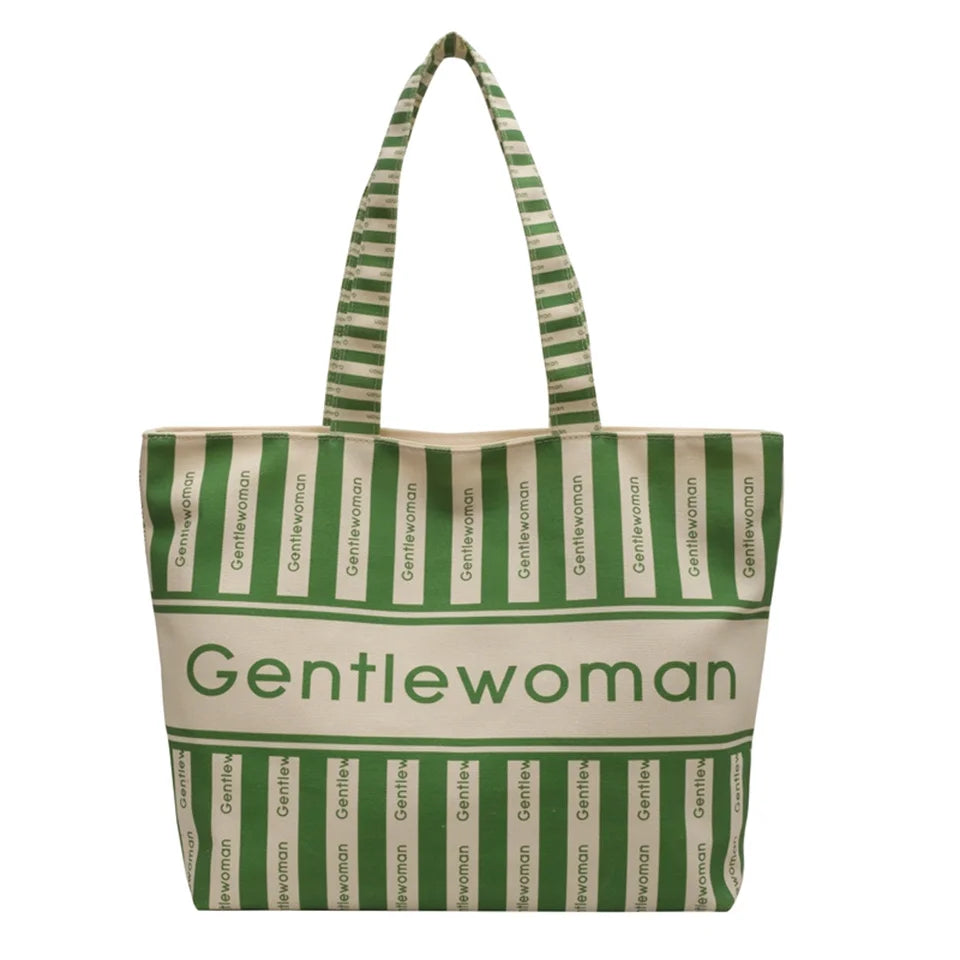 2023 New Canvas High-capacity Top-handle Bag For Women Travel Trend  Female Shoulder Bag Fashion Ladies Handbag