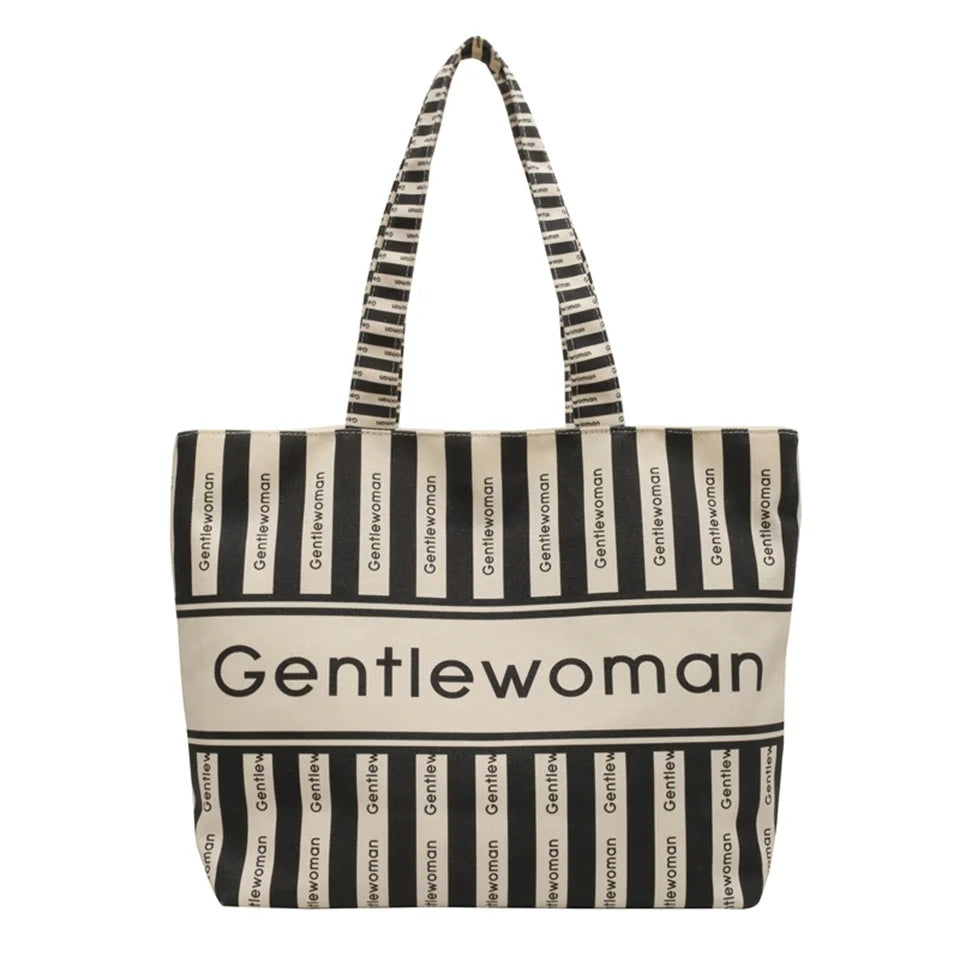 2023 New Canvas High-capacity Top-handle Bag For Women Travel Trend  Female Shoulder Bag Fashion Ladies Handbag