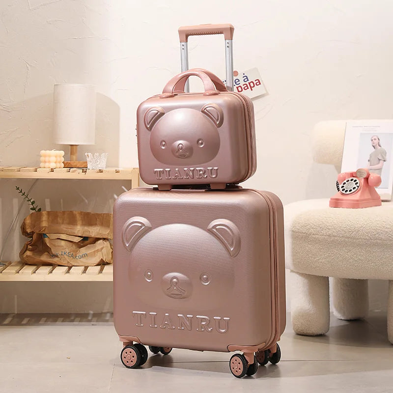 2023 New Cartoon Travel Suitcase with Hand bag 20 inch Girls Trolley Bag Fashion Women Suitcase Rolling Luggage set