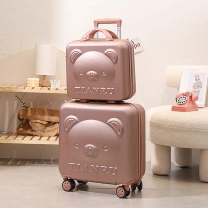 2023 New Cartoon Travel Suitcase with Hand bag 20 inch Girls Trolley Bag Fashion Women Suitcase Rolling Luggage set