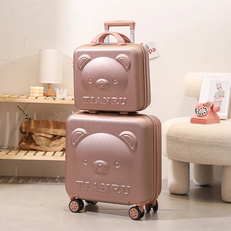 2023 New Cartoon Travel Suitcase with Hand bag 20 inch Girls Trolley Bag Fashion Women Suitcase Rolling Luggage set