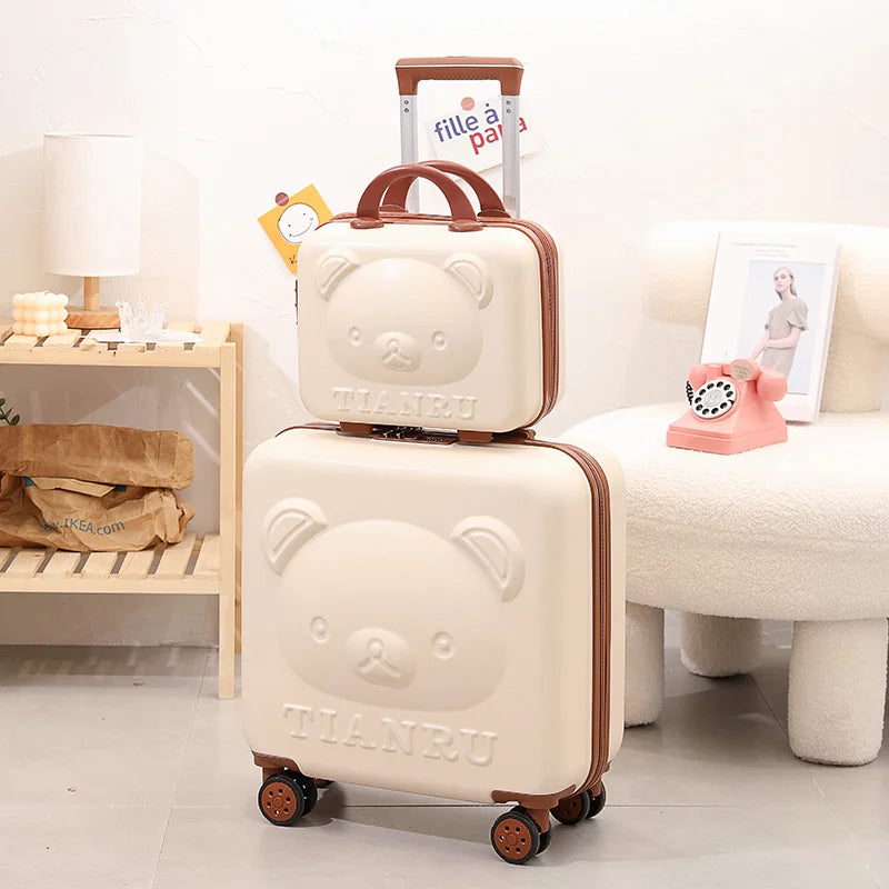 2023 New Cartoon Travel Suitcase with Hand bag 20 inch Girls Trolley Bag Fashion Women Suitcase Rolling Luggage set