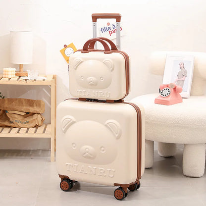 2023 New Cartoon Travel Suitcase with Hand bag 20 inch Girls Trolley Bag Fashion Women Suitcase Rolling Luggage set