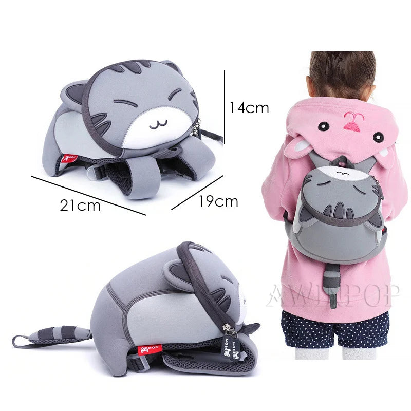 2023 New Children School Backpacks Cartoon Lion Kids School Bags for Girls Boys Toddler Child Animals Backpacks Mochila Escolar