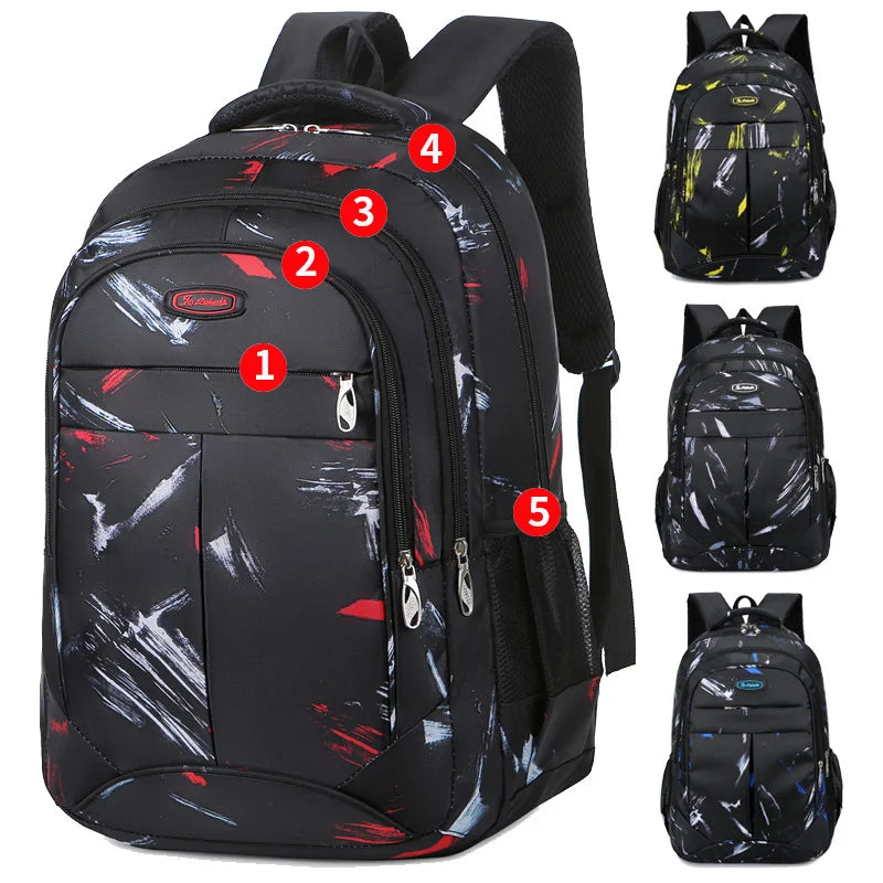 2023 New Children School Bags Men's laptop Backpack Schoolbag For Teenager Boys Big Waterproof Backpacks Book Bag Mochila