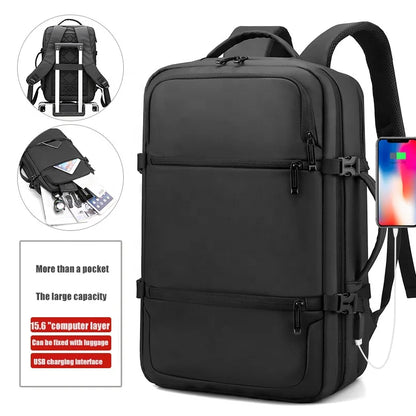 2023 New Fashion 15.6 Inch Laptop Backpacks Men Multifunctional Waterproof Backpacks Male Usb Charging Travel Bagpack