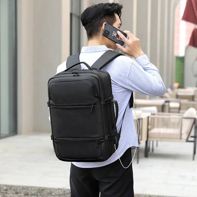 2023 New Fashion 15.6 Inch Laptop Backpacks Men Multifunctional Waterproof Backpacks Male Usb Charging Travel Bagpack