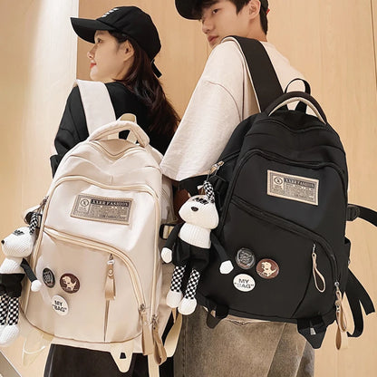 2023 New Fashion Nylon Women's Backpack Multi-Pocket Cute Student Book Bag Female Travel Kawaii School Bag For Teenage Girl Boys