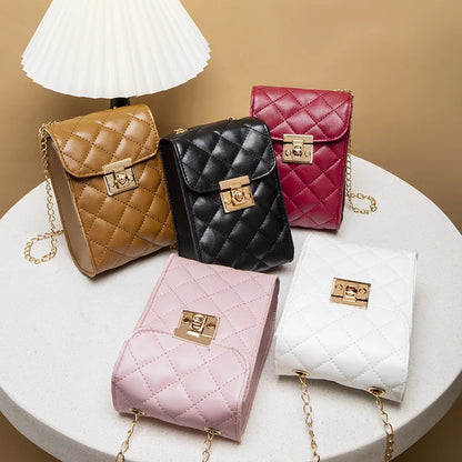 2023 New Fashion Women's Messenger Bags Mini Chain Mobile Phone Bag Trend Female Single Shoulder Bag Purse Designer Luxury Bolso