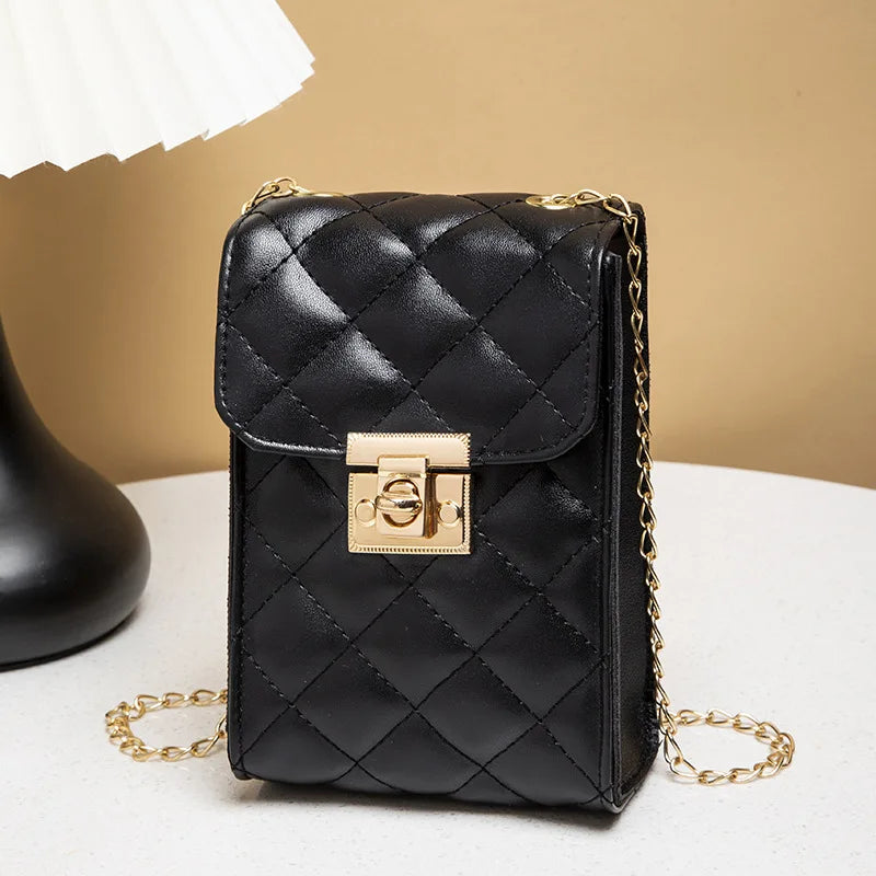 2023 New Fashion Women's Messenger Bags Mini Chain Mobile Phone Bag Trend Female Single Shoulder Bag Purse Designer Luxury Bolso