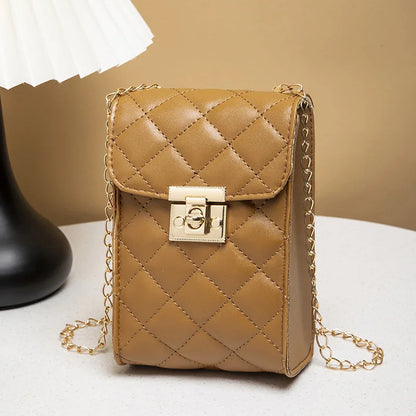 2023 New Fashion Women's Messenger Bags Mini Chain Mobile Phone Bag Trend Female Single Shoulder Bag Purse Designer Luxury Bolso