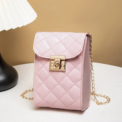 2023 New Fashion Women's Messenger Bags Mini Chain Mobile Phone Bag Trend Female Single Shoulder Bag Purse Designer Luxury Bolso