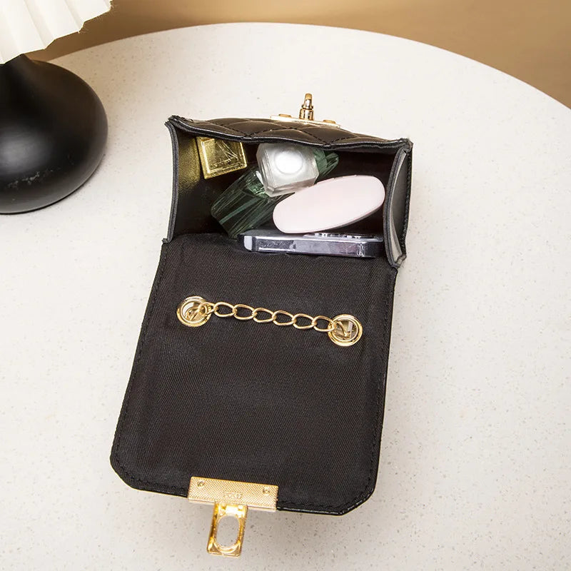 2023 New Fashion Women's Messenger Bags Mini Chain Mobile Phone Bag Trend Female Single Shoulder Bag Purse Designer Luxury Bolso