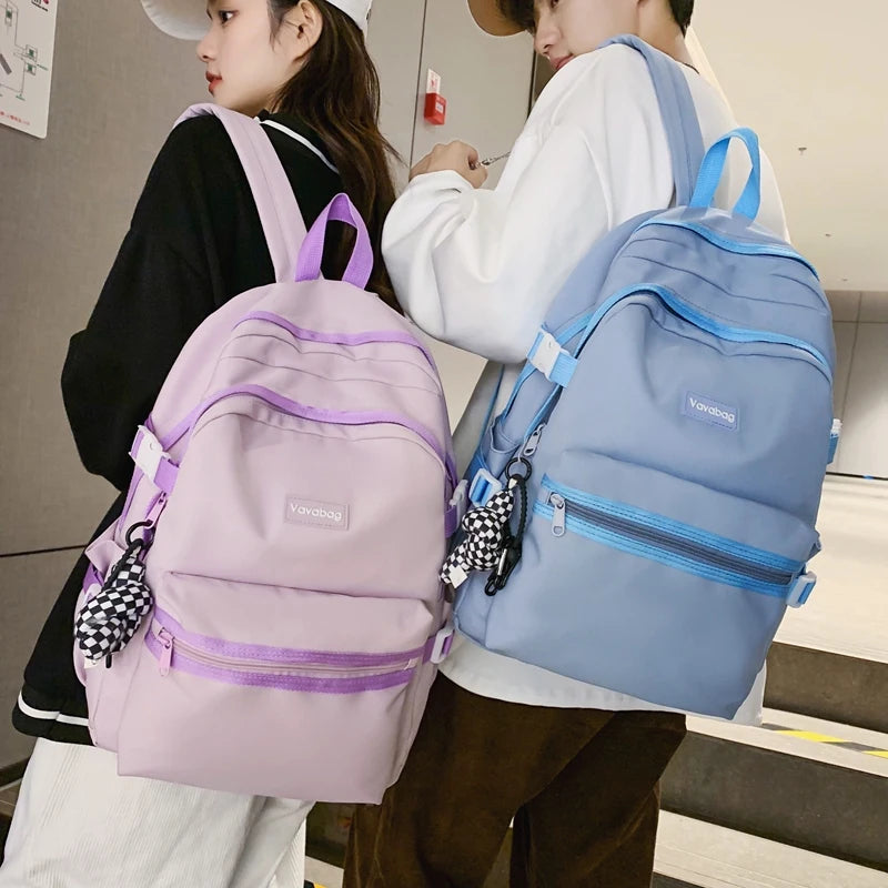 2023 New Female Male Big BookBag Girl Boy Laptop College Backpack Lady Men Travel Leisure Student Packet Women Nylon School Bags