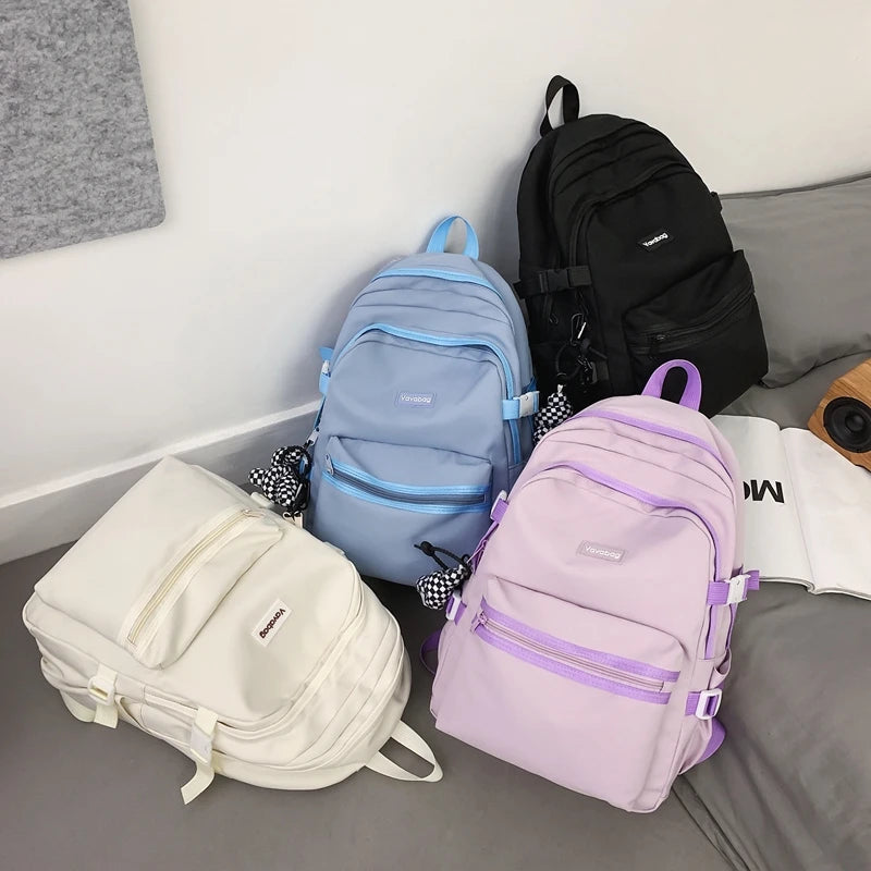 2023 New Female Male Big BookBag Girl Boy Laptop College Backpack Lady Men Travel Leisure Student Packet Women Nylon School Bags