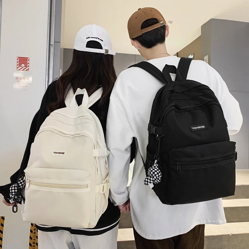 2023 New Female Male Big BookBag Girl Boy Laptop College Backpack Lady Men Travel Leisure Student Packet Women Nylon School Bags