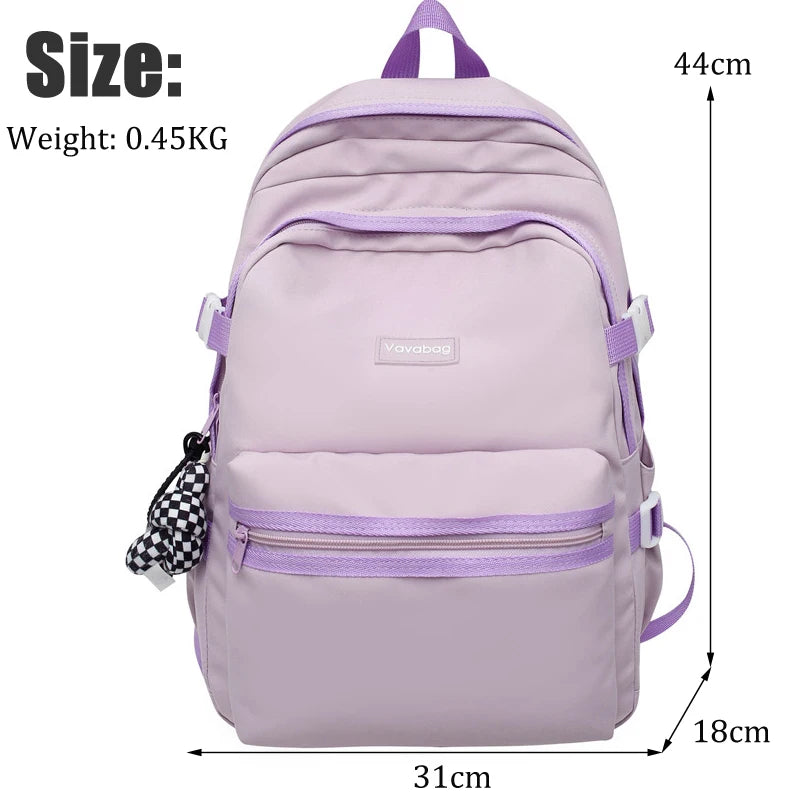 2023 New Female Male Big BookBag Girl Boy Laptop College Backpack Lady Men Travel Leisure Student Packet Women Nylon School Bags