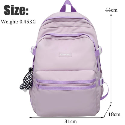 2023 New Female Male Big BookBag Girl Boy Laptop College Backpack Lady Men Travel Leisure Student Packet Women Nylon School Bags