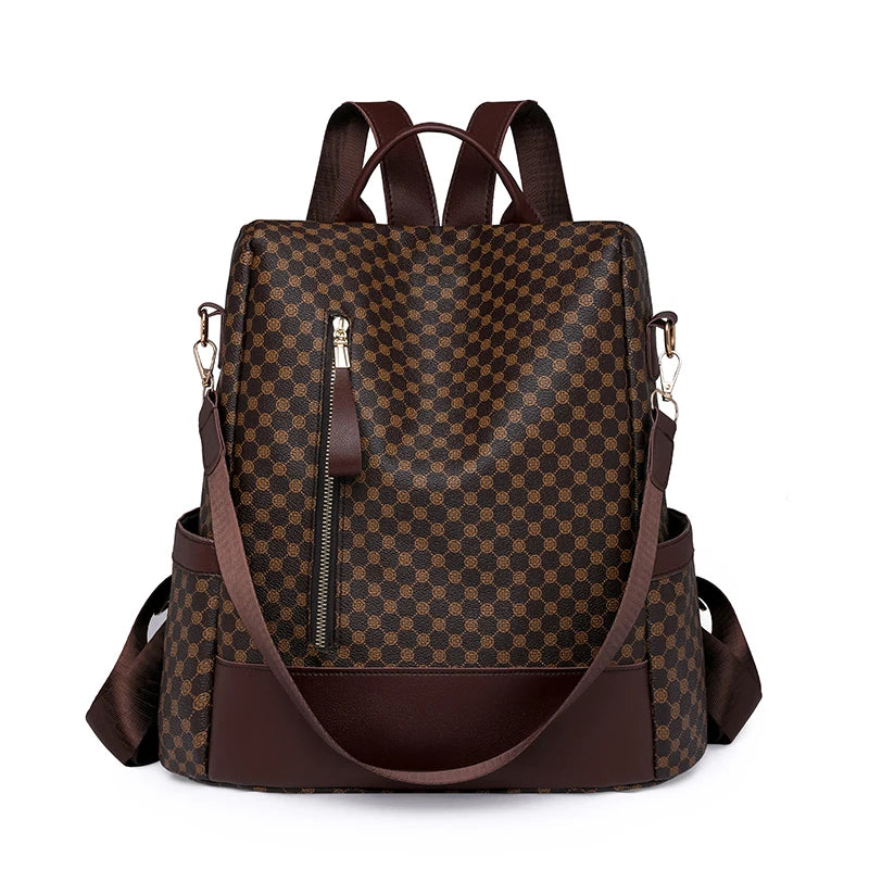 2023 New Hot Women's Backpack Designer High Quality Soft Leather Simple Fashion Backpack Large Capacity Antitheft Shoulder Bags