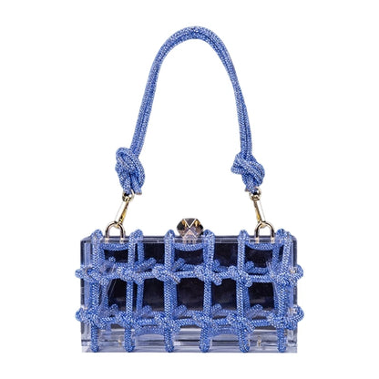 2023 New Lady Purse Clear Rhinestone Evening Bag Acrylic Clutch Wedding Elegant Party Underarm Bag Handbag for Women ShoulderBag