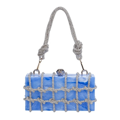 2023 New Lady Purse Clear Rhinestone Evening Bag Acrylic Clutch Wedding Elegant Party Underarm Bag Handbag for Women ShoulderBag