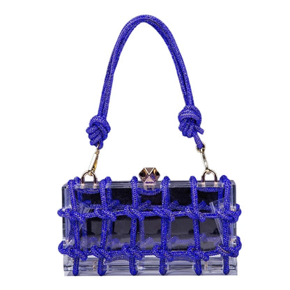 2023 New Lady Purse Clear Rhinestone Evening Bag Acrylic Clutch Wedding Elegant Party Underarm Bag Handbag for Women ShoulderBag