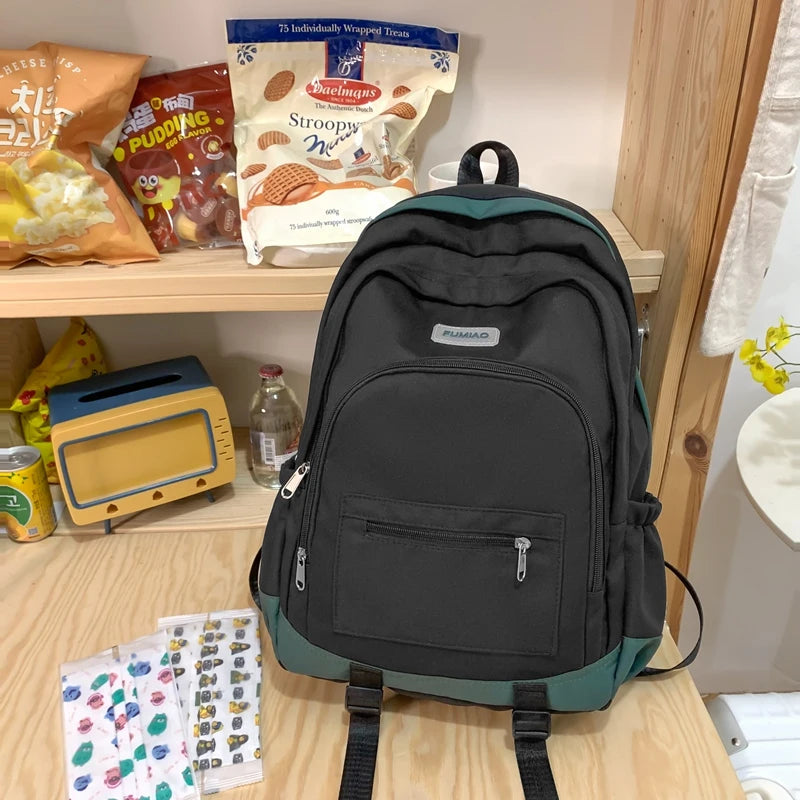 2023 New Large Capacity Backpack Korean Harajuku Style Schoolbag For Teenage Girls Boys Fashion Waterproof Travel Bag