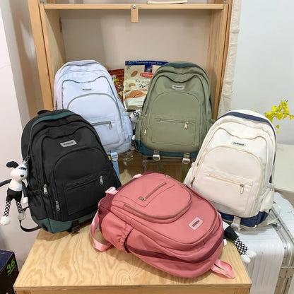 2023 New Large Capacity Backpack Korean Harajuku Style Schoolbag For Teenage Girls Boys Fashion Waterproof Travel Bag