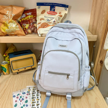 2023 New Large Capacity Backpack Korean Harajuku Style Schoolbag For Teenage Girls Boys Fashion Waterproof Travel Bag