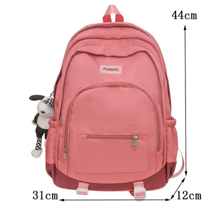 2023 New Large Capacity Backpack Korean Harajuku Style Schoolbag For Teenage Girls Boys Fashion Waterproof Travel Bag