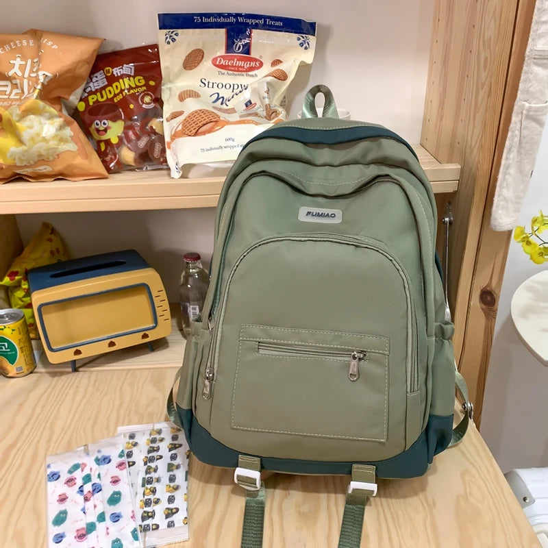 2023 New Large Capacity Backpack Korean Harajuku Style Schoolbag For Teenage Girls Boys Fashion Waterproof Travel Bag