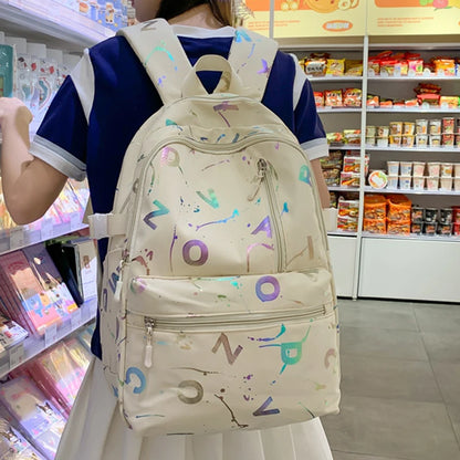 2023 New Letter Printing Woman Man Backpack Cute Schoolbag For Teenage Girls Boys College Student School Bags Rucksack