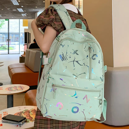 2023 New Letter Printing Woman Man Backpack Cute Schoolbag For Teenage Girls Boys College Student School Bags Rucksack