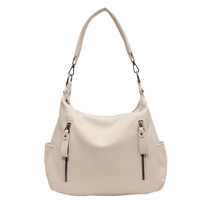 2023 New Luxury Solid Color Leather Women Tote Bag Fashion Casual Ladies Shoulder Messenger Bag High Quality Female Handbags Sac