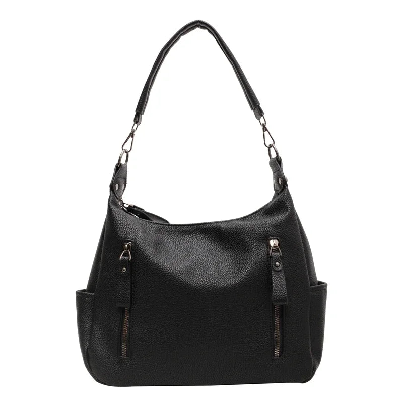 2023 New Luxury Solid Color Leather Women Tote Bag Fashion Casual Ladies Shoulder Messenger Bag High Quality Female Handbags Sac