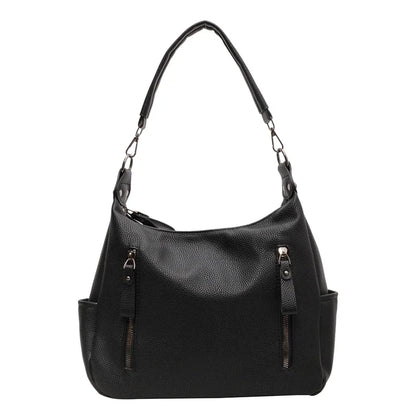 2023 New Luxury Solid Color Leather Women Tote Bag Fashion Casual Ladies Shoulder Messenger Bag High Quality Female Handbags Sac