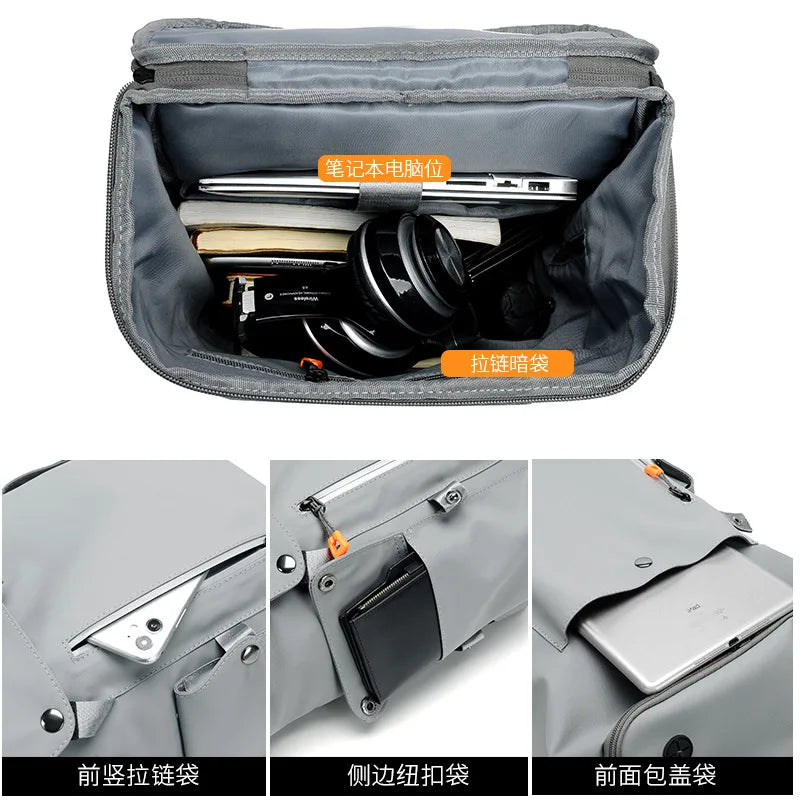 2023 New Men Laptop Backpacks Trend Large Capacity Computer Casual Travel Bags Casual Simple College Students School Backpacks
