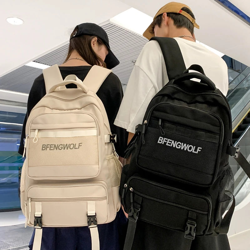 2023 New Multi-Pocket Waterproof Nylon Student Backpack School Bags for Teenage Girls Boys Large Ladies Casual Travel Rucksack