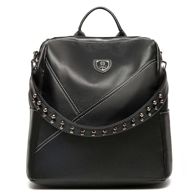 2023 New Multifunction Backpack Women PU Leather Backpack Large Capacity School Bags for Girls Fashion Female Bagpack Mochila