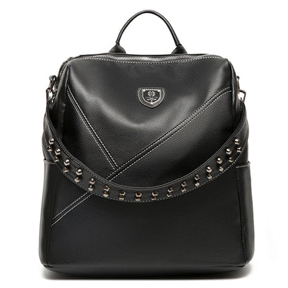 2023 New Multifunction Backpack Women PU Leather Backpack Large Capacity School Bags for Girls Fashion Female Bagpack Mochila